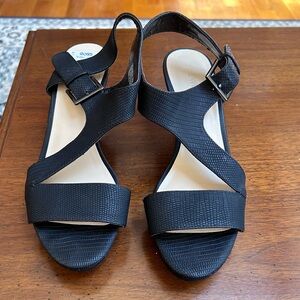 Nine West Joselyn Black Sandal Heels Women’s 8